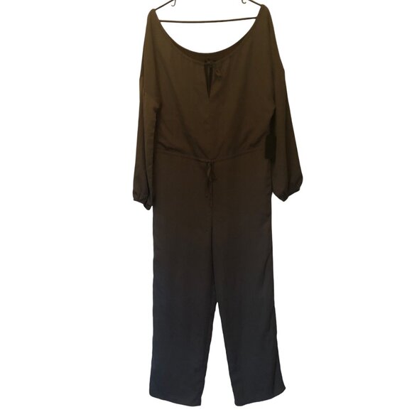 NWT Lucca Couture Leia moss-green jumpsuit w/ pockets sz M - Picture 5 of 16